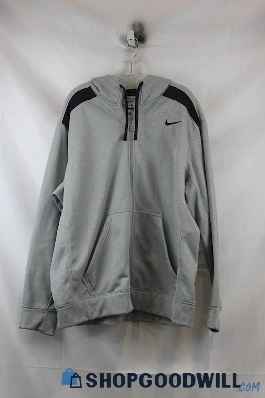 Nike Men's Gray/Black Full Zip Sweater SZ XL