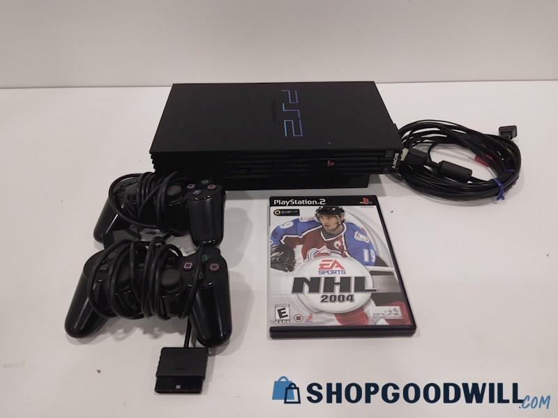 PlayStation 2 Console W/Game, Cords and Controllers-Powers on