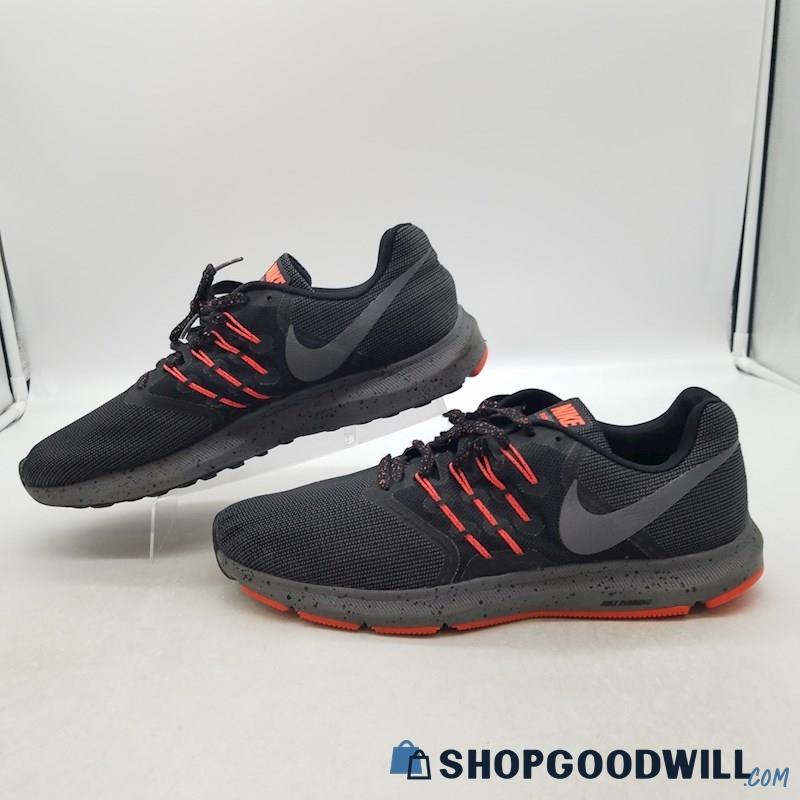 Nike Men's Run Swift SE Black/Orange Mesh Running Shoes Sz 14