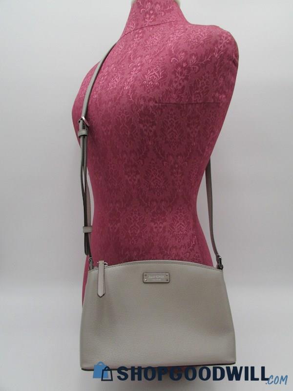 Kate Spade Jeanne Soft taupe Textured Leather Crossbody Handbag Purse