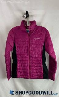 Columbia Women's Pink/Black Slim Fit Insulated Puffer Jacket - Sz S