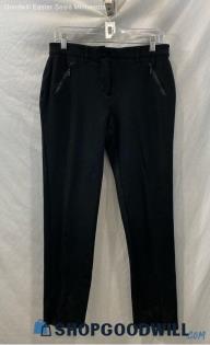 Chico's Women's Black Stretchy Zipper Embellished Skinny Pants - Sz 4