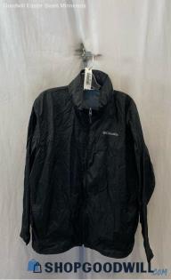 Columbia Men's Black Rain Jacket - Sz L