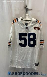 NFL Chicago Bears #58 SMITH Men's White/Orange Jersey - Sz XXL