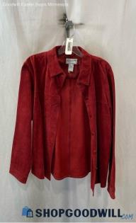 Pendleton Women's Red 100% Leather Suede Flannel - Sz XL