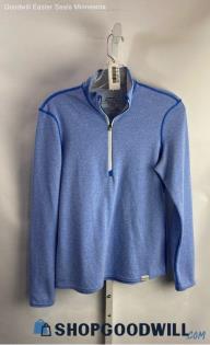 Patagonia Women's Heathered Blue Lightweight 1/2 Zip Sweatshirt - Sz S