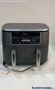 Ninja Foodi Double Air Fryer Powered On Kitchen Appliance