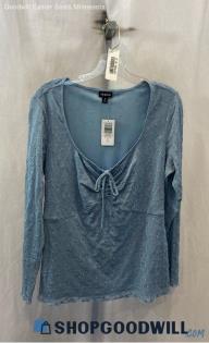 NWT Torrid Women's Blue Pullover Long Sleeve Shirt - Sz L