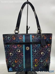 Coach Chelsea Multicolor Shoulder Bag Womens Coated Canvas