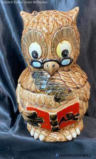 Owl Cookies Glass Jar W Lid