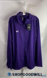 NWT Under Armour Men's Dark Purple Full Zip Performance Sweatshirt - Sz 2X