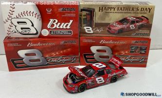 4 Model Stock Cars 1:24 Scale #8 Dale Jr Bud & Mountain Dew IOP