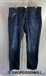 Lucky Brand Men's Dark Blue Washed 221 Original Straight Jeans - Sz 34x32