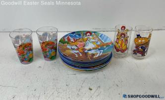 13pc Mcdonalds & Hercules Vintage Plates & Cups Lot Antique Collectibles