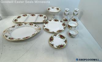 8 Asstd. Royal Albert Bone China Old Country Roses Dishes And Serving Pieces