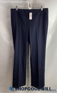 NWT Ann Taylor Women's Navy Mid-Rise Trouser Dress Pants - Sz 12