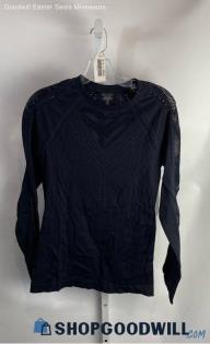 NWT Athleta Women's Black Vented Fitted Performance Long Sleeve Shirt - Sz M