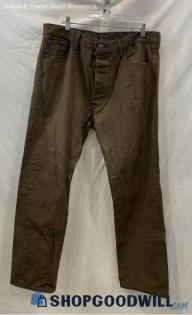 Levi's Men's Brown 501 Straight Jeans - Sz 38x32