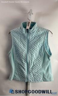 Columbia Women's Light Mint Blue Lightweight Full Zip Quilted Vest - Sz M