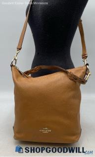 Coach Abby Camel Brown Pebble Leather Duffle/Hobo Bag Handbag/Purse