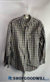 Columbia Men's Gray/Black Plaid Flannel Shirt - Sz M