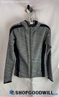 Athleta Women's Heather Gray Full Zip Sweater - Sz S