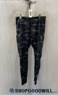 Athleta Women's Gray Camo Cropped Active Leggings - Sz S