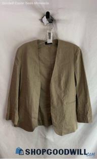 Theory Women's Light Taupe Then Pocketed Open Lightweight Blazer - Sz 6