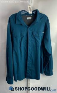 Columbia Men's Dark Blue Tech Shirt - Sz L