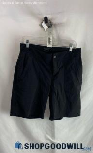 Athleta Women's Black Ripstop Pull-On Bermuda Tech Shorts - Sz 10