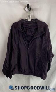 Athleta Women's Eggplant Purple Windbreaker 1/21 Zip Henley Jacket - Sz XL