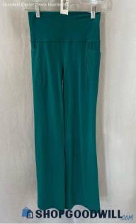 Athleta Women's Teal Green Side Pocket Flare Leggings - Sz XS