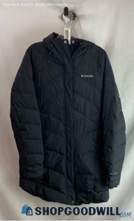 Columbia Women's Black Insulated Faux Fur Hood Trim Quilted Parka Coat - Sz L