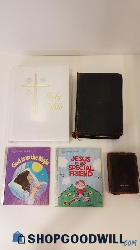 Vtg 1950-84 Christian Religion HC/SC Bibles Lutheran Hymnal Children's Happy Day