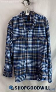 Filson Men's Blue/Gray Plaid Long Sleeve Button Up Flannel - Sz XXL