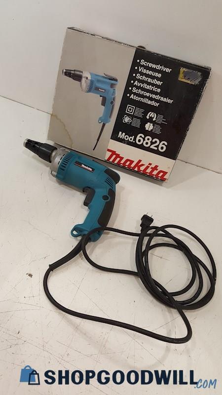 IOB Makita Electric Power Drill 6826 Powers On, Corded