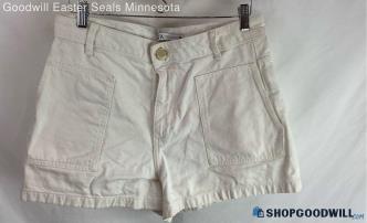 Zara Women's White Denim shorts - Sz 10