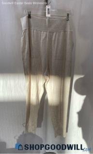 NWT Athleta Women's Heathered Beige High-Waisted Cuffed Ankle Sleep Jogger Sz 1X