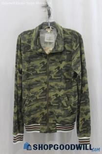 NWT Hem & Thread Women's Army Green Full Zip Sweater SZ S