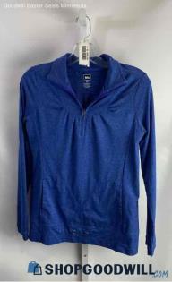 REI Women's Blue Heathered Performance 1/4 Zip Sweatshirt - Sz XS