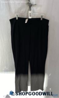 Chico's Women's Black Pull on Slim Straight Ankle Pant - Sz 14S