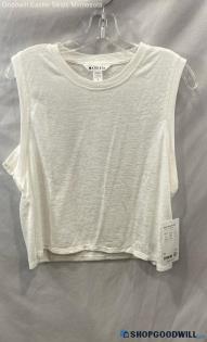 Athleta Women's White Muscle Tank' - Sz L