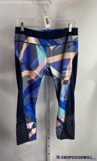 Athleta Women's Multicolored Patterned High-Waisted Capri Leggings - Sz L