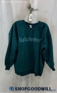 Lululemon Women's Dark Green Blue Crewneck Sweater - Sz 10