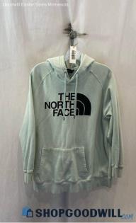 The North Face Women's Light Blue Logo Graphic Pullover Hoodie - Sz XXL