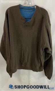 Tommy Bahama Men's Brown LS Cotton shirt - Sz XXL