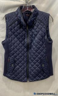 Chico's Women's Navy Quilt Vest - Sz 8