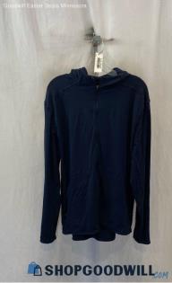 Lululemon Men's Navy Lightweight Soft Knit Zip Up Hoodie - Sz XL