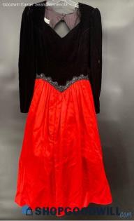 Scott McClintock Junior Black & Red Fancy dress w/Keyhole back - Sz 6