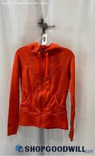 Athleta Women's Orange Full Zip Sweater - Sz XS